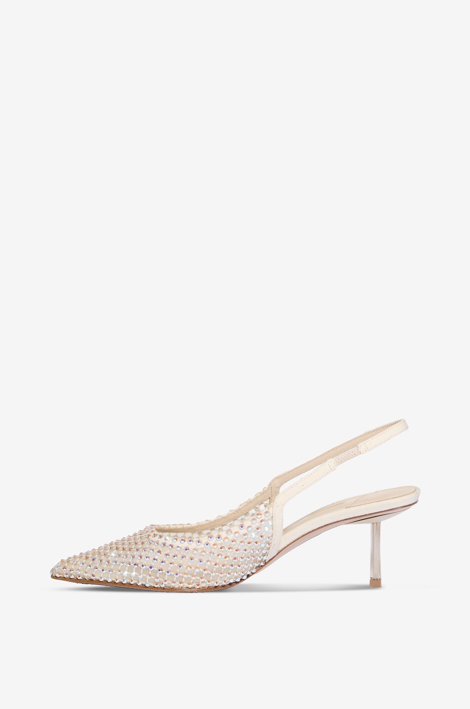LE SILLA Gilda 60 rhinestone mesh slingback pumps Women GOLDEN 3