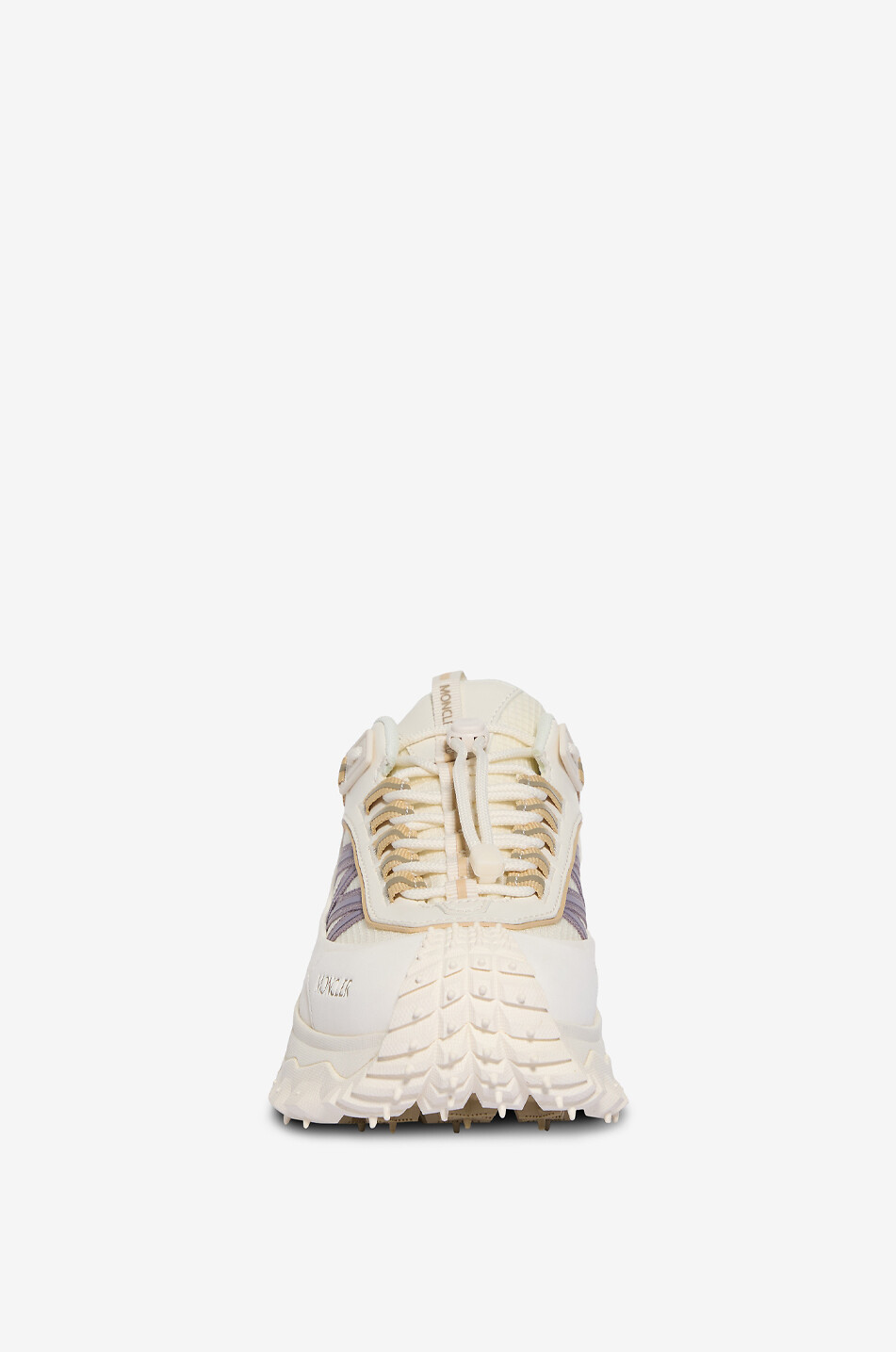 MONCLER Niedrige Schnürsneakers aus Leder und technischen Fasern Trailgrip Damen CREMEFARBEN 2