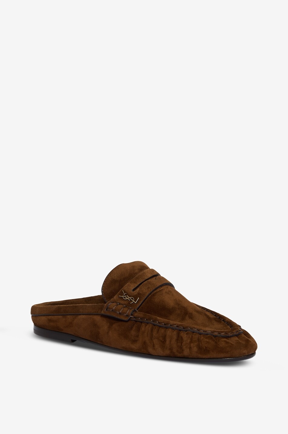 Flache Pantoletten aus Wildleder Le Loafer 05