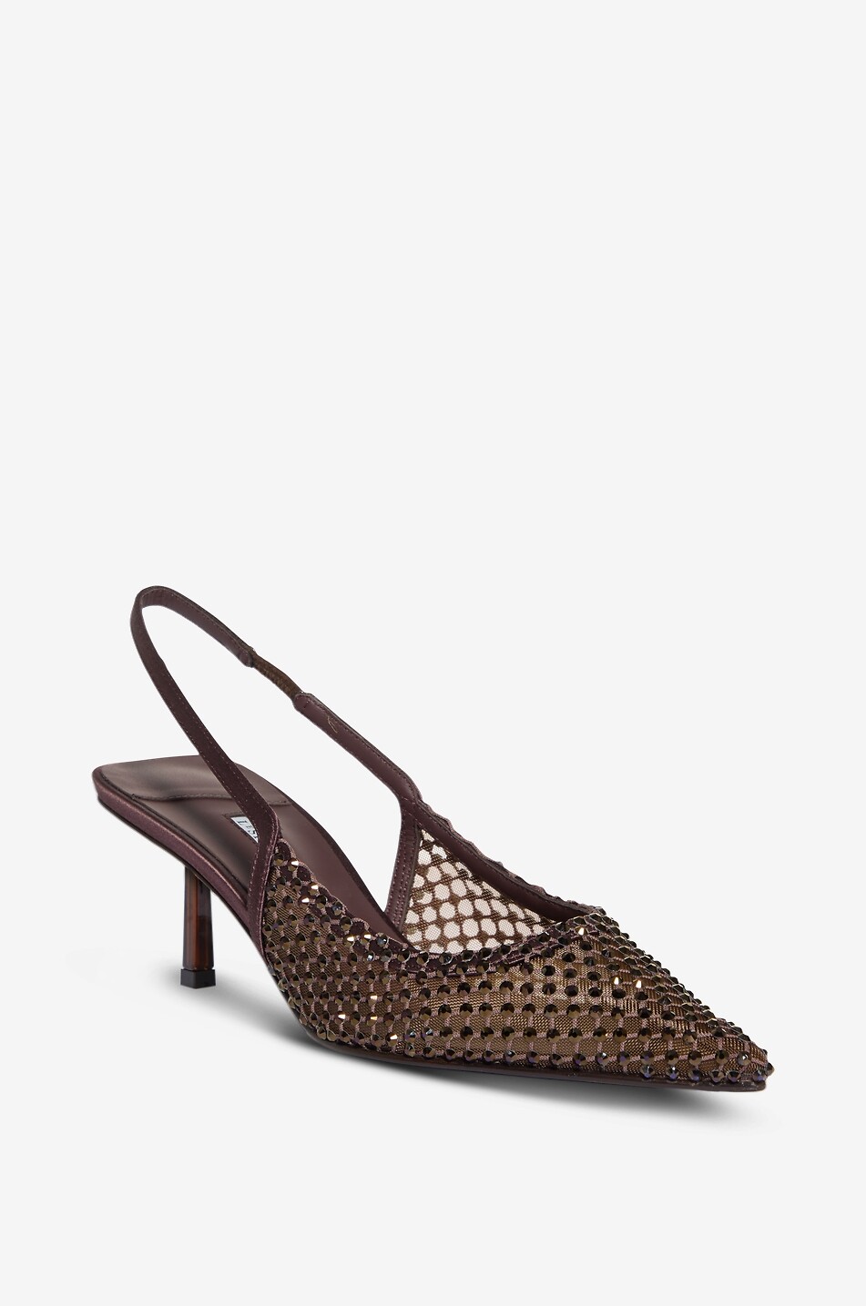 LE SILLA Gilda 60 rhinestone mesh slingback pumps Women BROWN 1