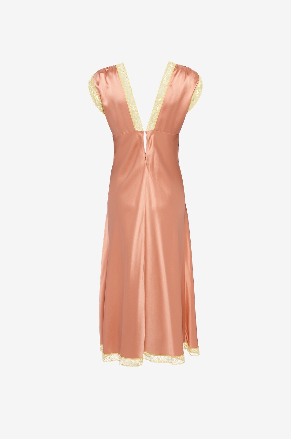 ERES Sophistiquée mid-length silk satin and lace babydoll Women LIGHT PINK 2