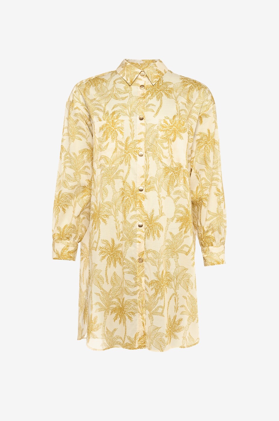 Exotisme printed long cotton shirt