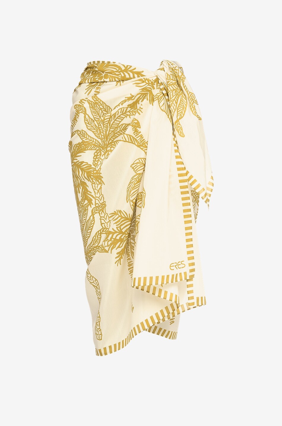 ERES Paréo rectangulaire en coton et soie Jungle Femme JAUNE 1