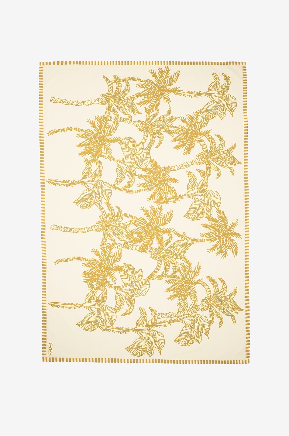 ERES Paréo rectangulaire en coton et soie Jungle Femme JAUNE 2
