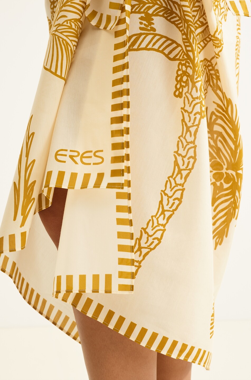 ERES Paréo rectangulaire en coton et soie Jungle Femme JAUNE 6