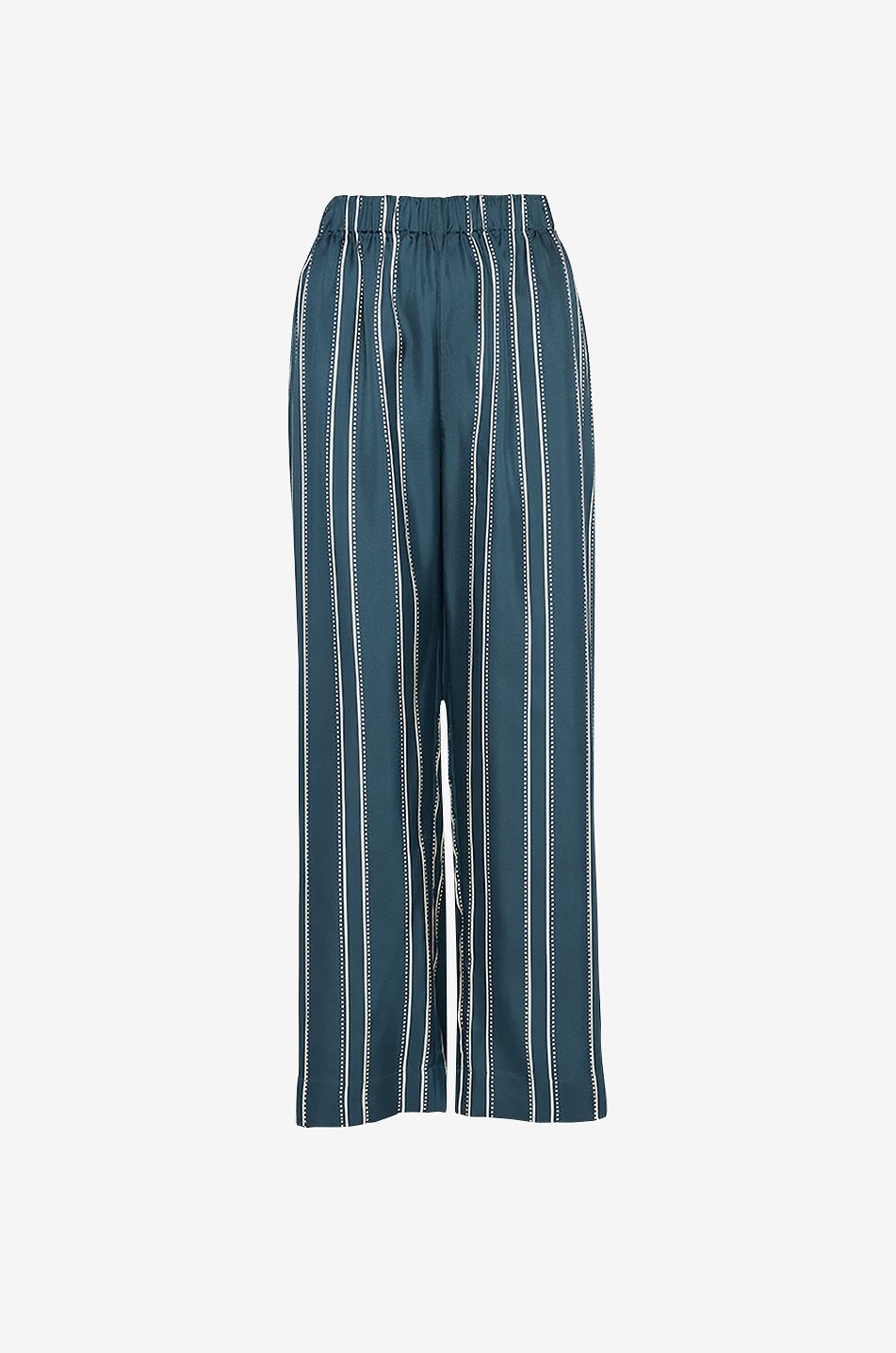 ERES Pantalon de pyjama droit en soie rayé Oolong Femme BLEU 1