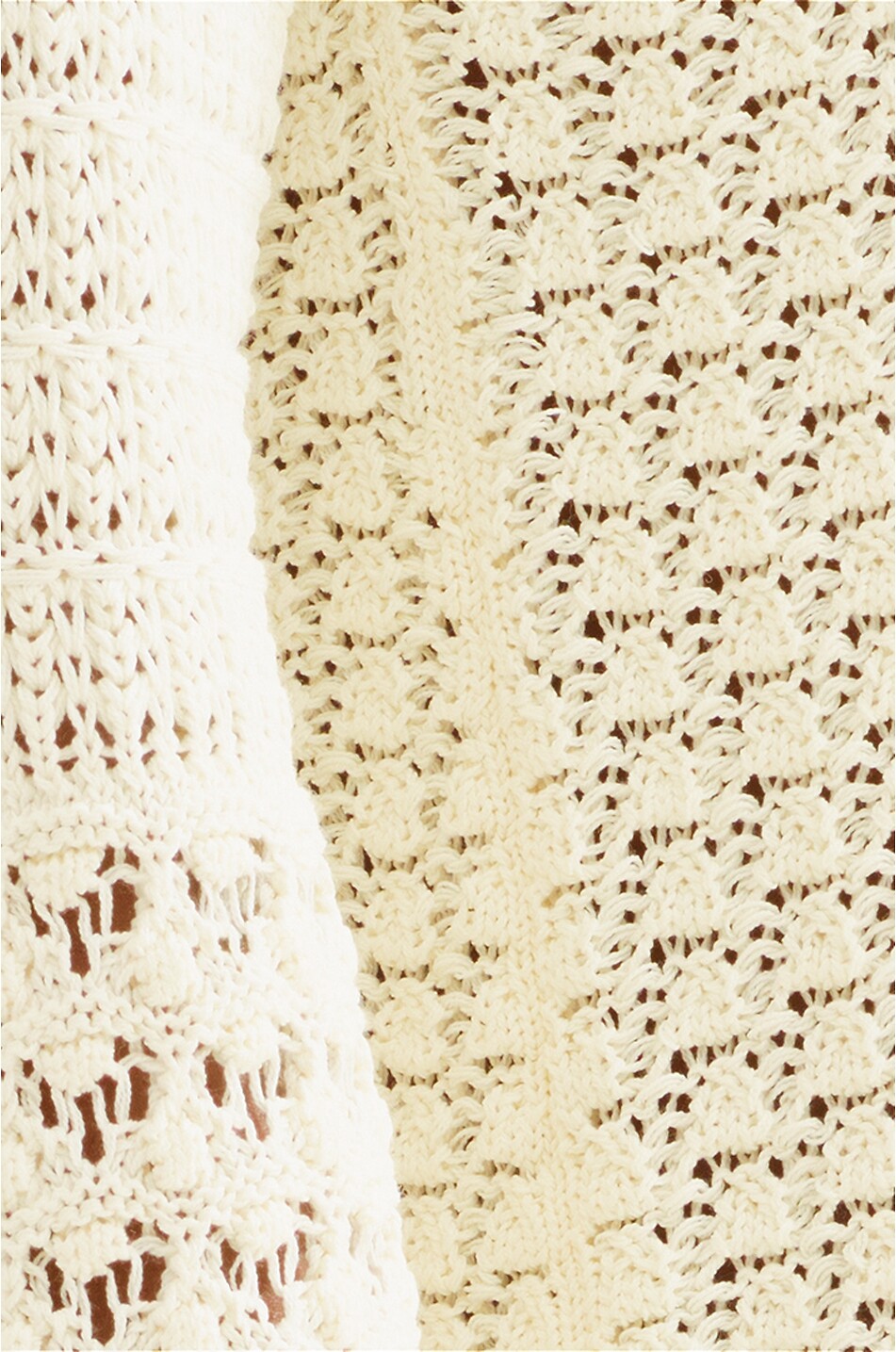ERES Madone long openwork knit dress with flared sleeves Women EGGSHELL 4
