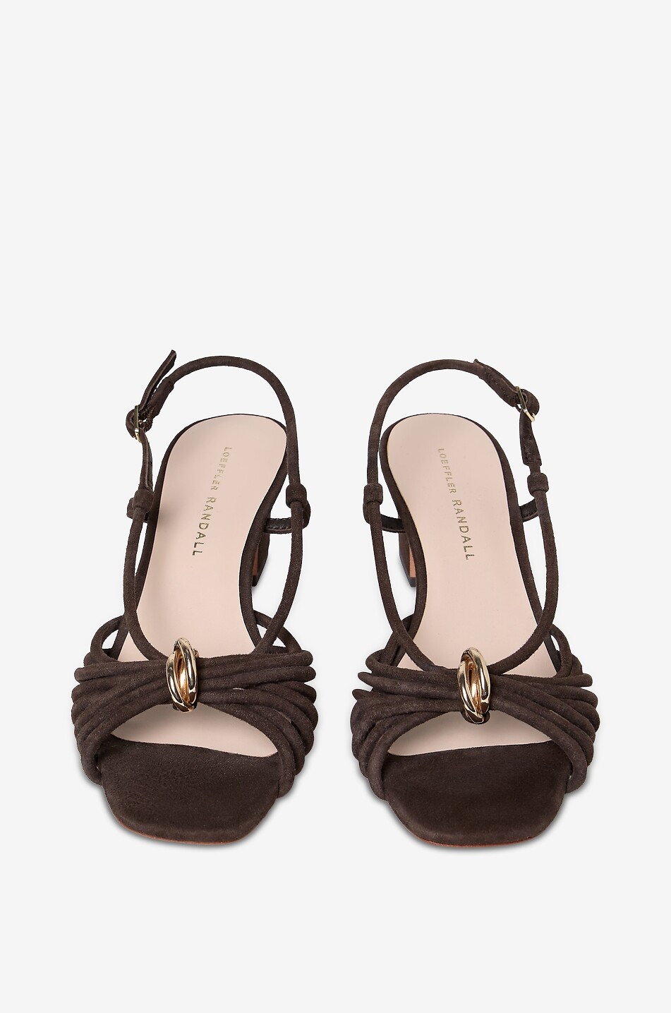 LOEFFLER RANDALL Minna 57 suede square-heeled sandals Women BROWN 4