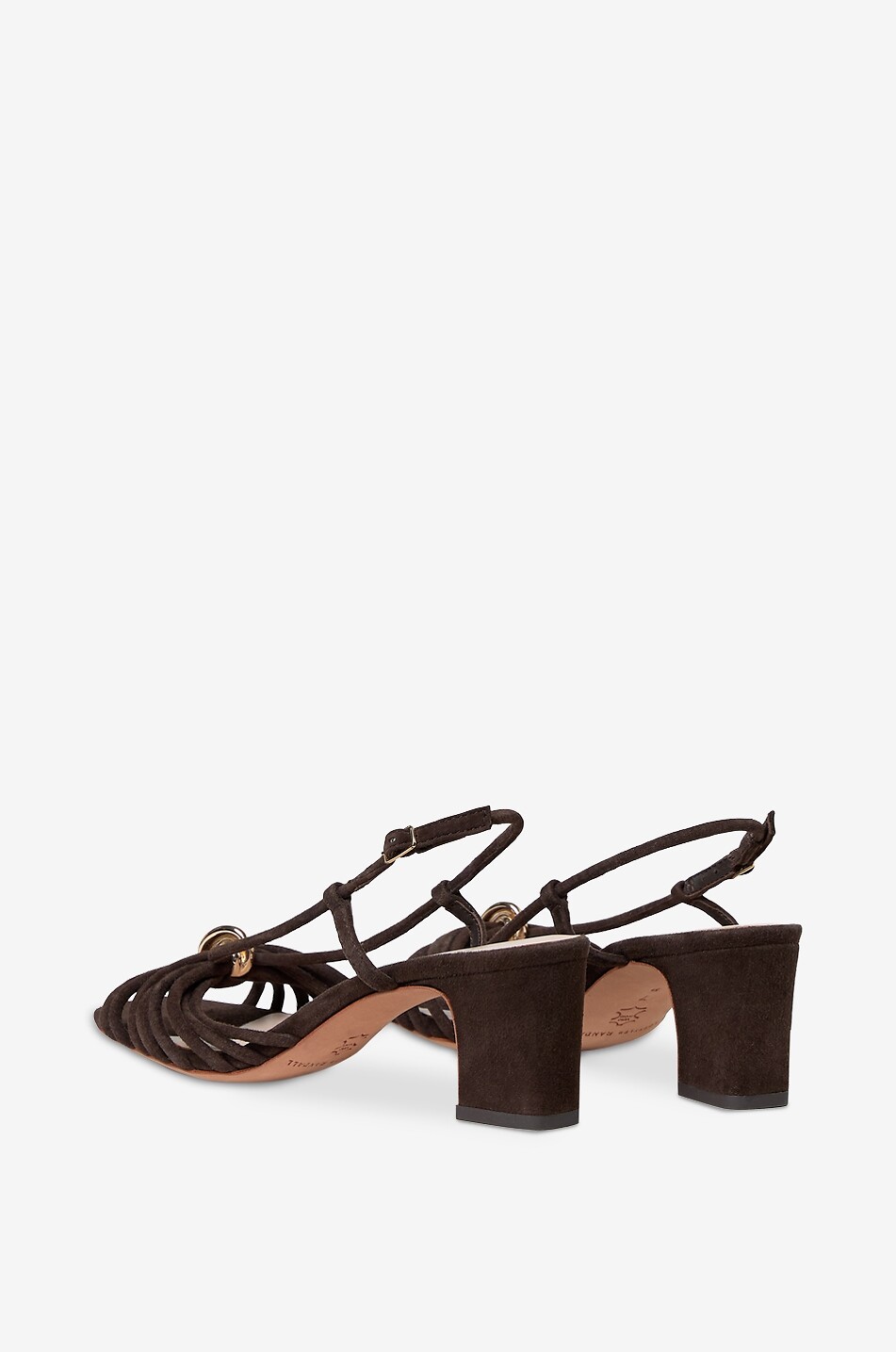 LOEFFLER RANDALL Minna 57 suede square-heeled sandals Women BROWN 5