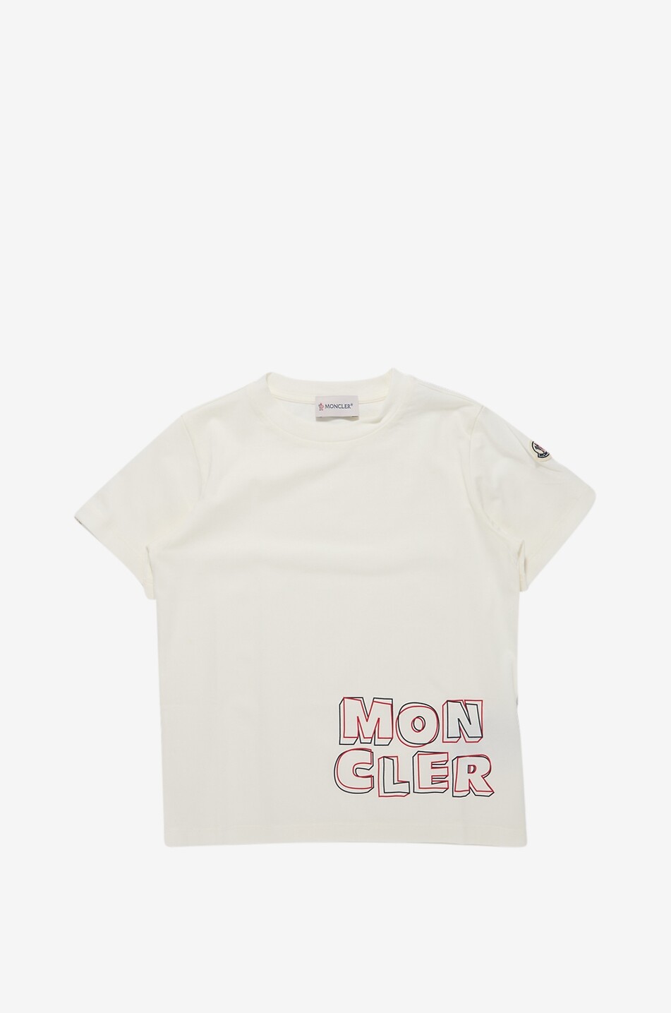 MONCLER MON CLER short-sleeved boys' T-shirt Boy WHITE 1