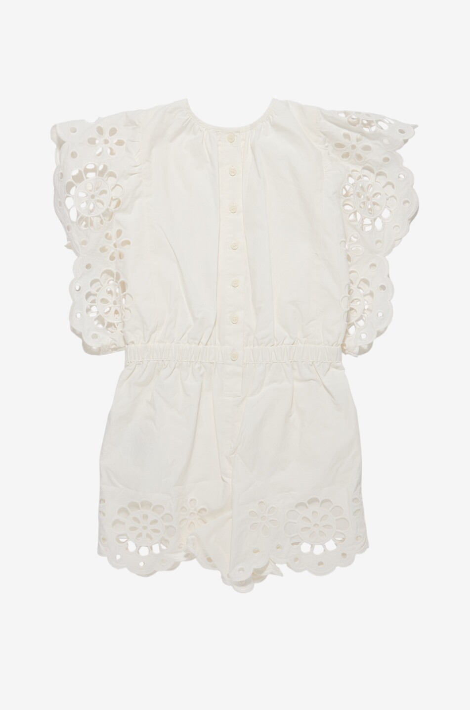 ZIMMERMANN Combishort en coton à broderies anglaises fille Awaken Fille BLANC CASSE 2