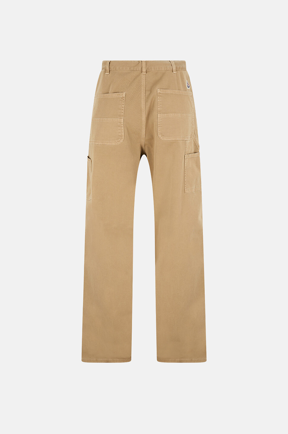 MONCLER Pantalon cargo droit en sergé de coton Homme MARRON CLAIR 2