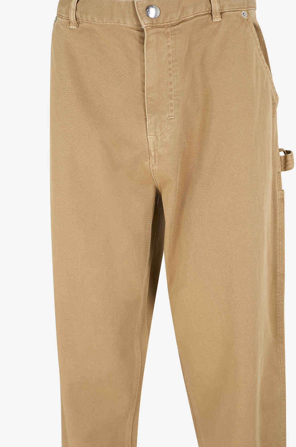 MONCLER Pantalon cargo droit en sergé de coton Homme MARRON CLAIR 3