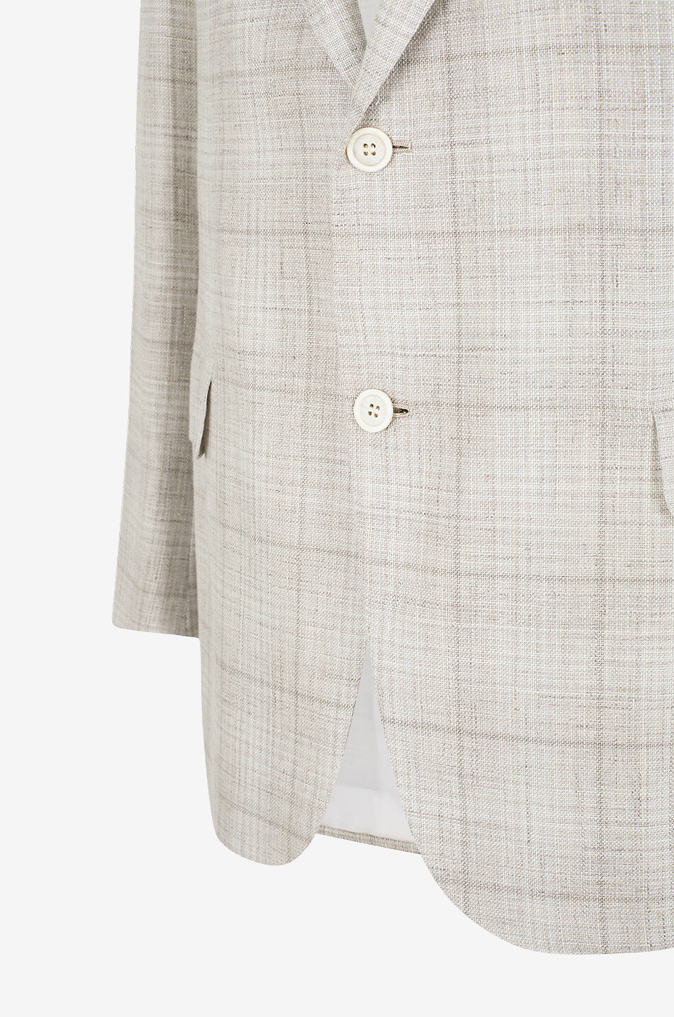 BRIONI Blazer mit Karomuster aus Wollmix Ravello Herren Hellbeige 3