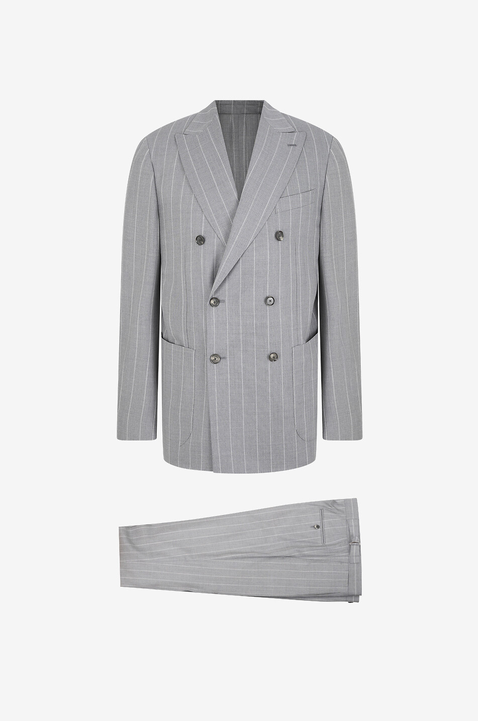 Zelander Loropiana pinstripe double-breasted two-piece suit