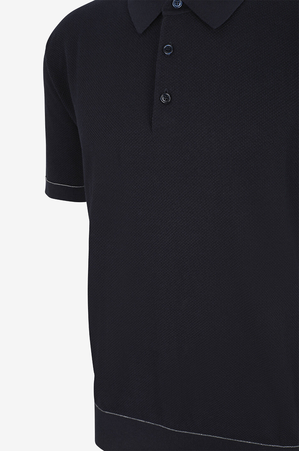 BRIONI Kurzarm-Polohemd aus Sea Island Baumwolle Herren DUNKELBLAU 3