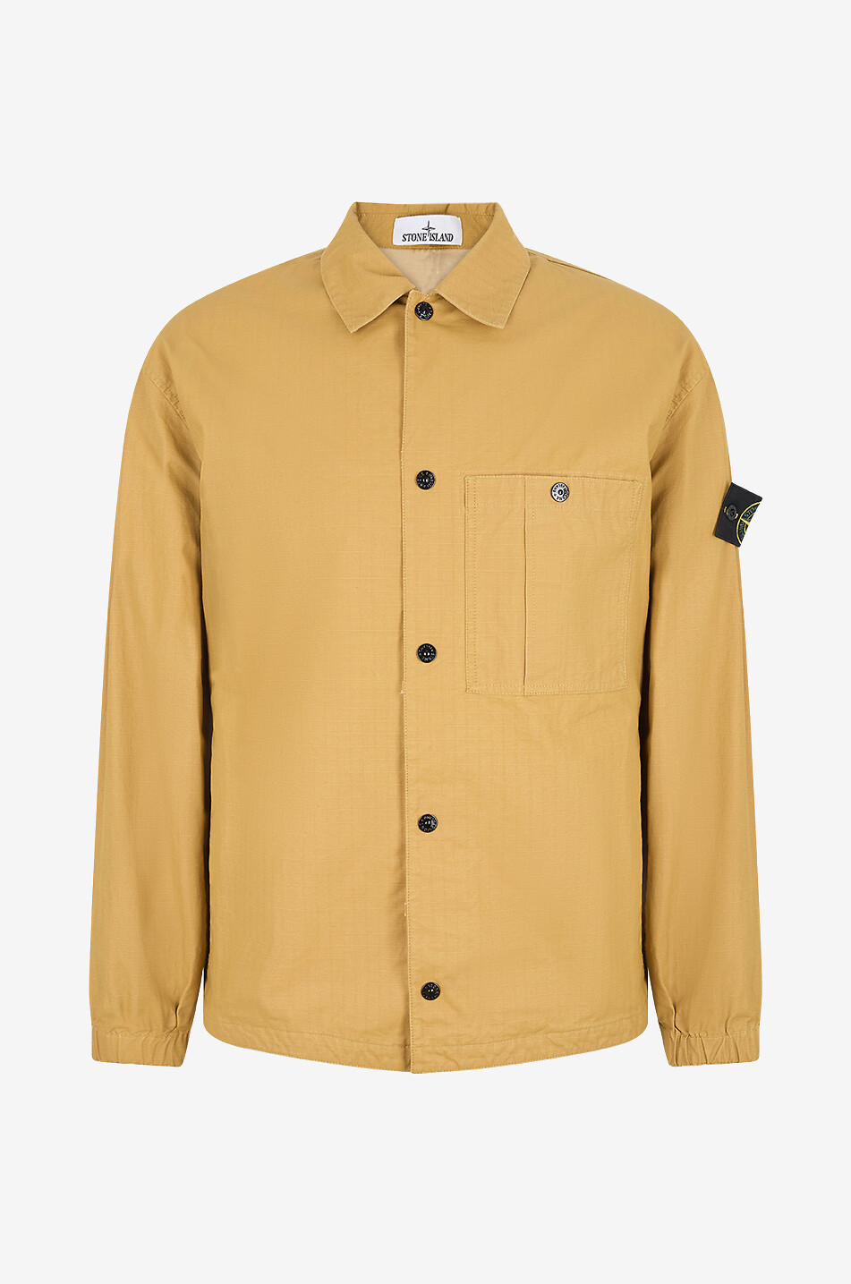 STONE ISLAND Weites Überhemd 1200018 Double-Coated Cotton Ripstop Herren GELB 1
