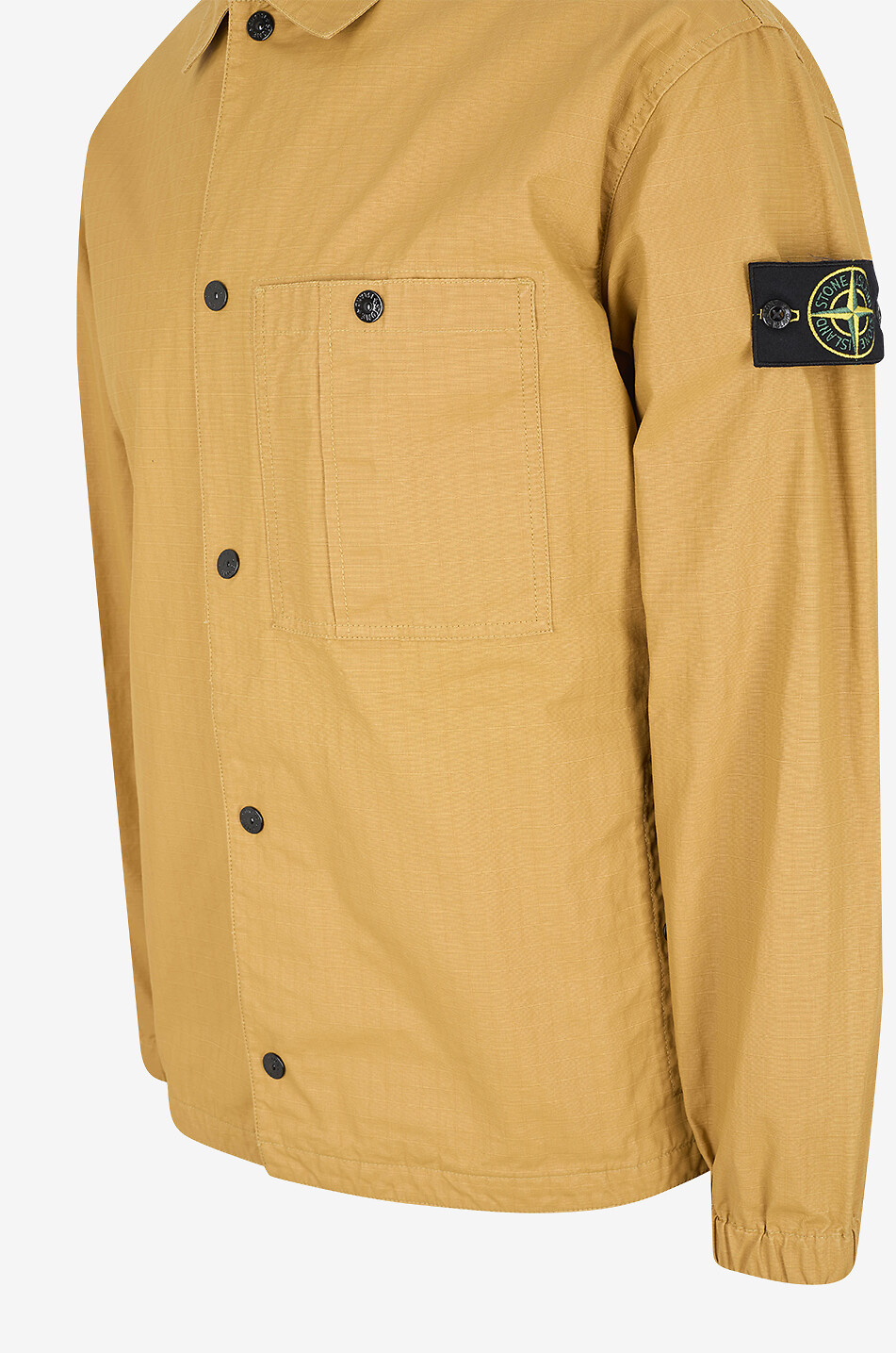 STONE ISLAND Weites Überhemd 1200018 Double-Coated Cotton Ripstop Herren GELB 3