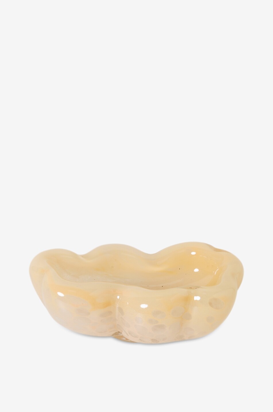 Marmorierte Glasschale Oyster