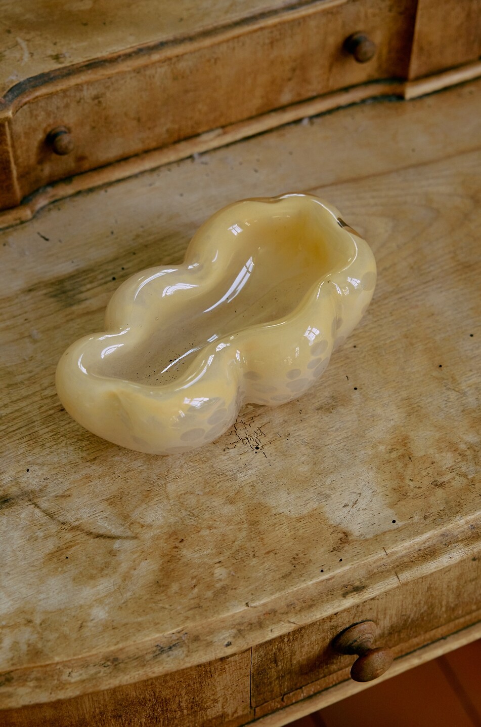 HKLIVING Marmorierte Glasschale Oyster Haus BUNT 3