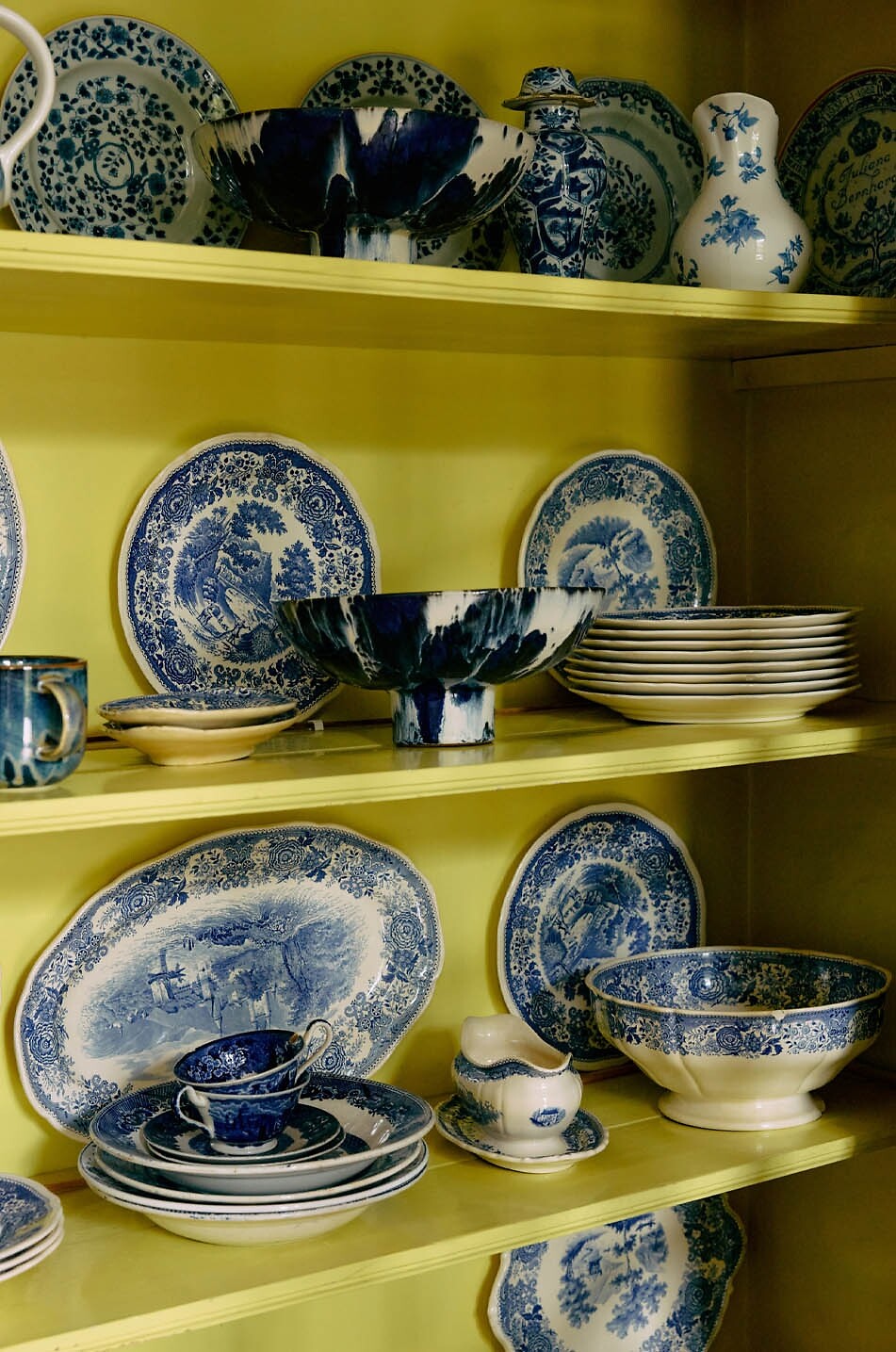 HKLIVING Schale aus Terrakotta auf Fuss Indigo - H11 Haus BLAU 3