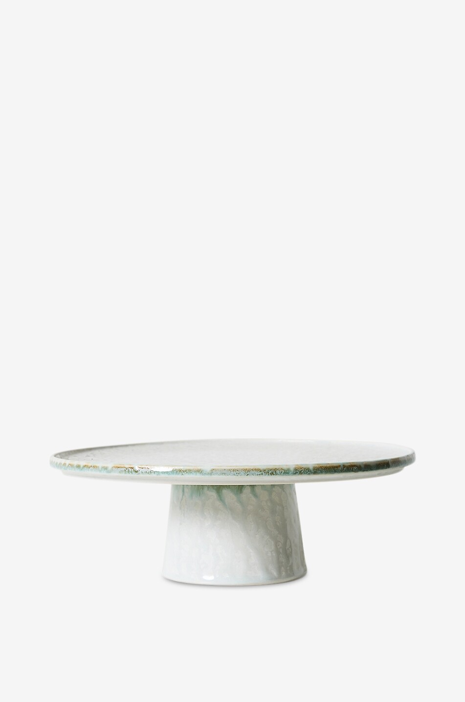 Steingut-Platte auf Fuss 70s Ceramics M