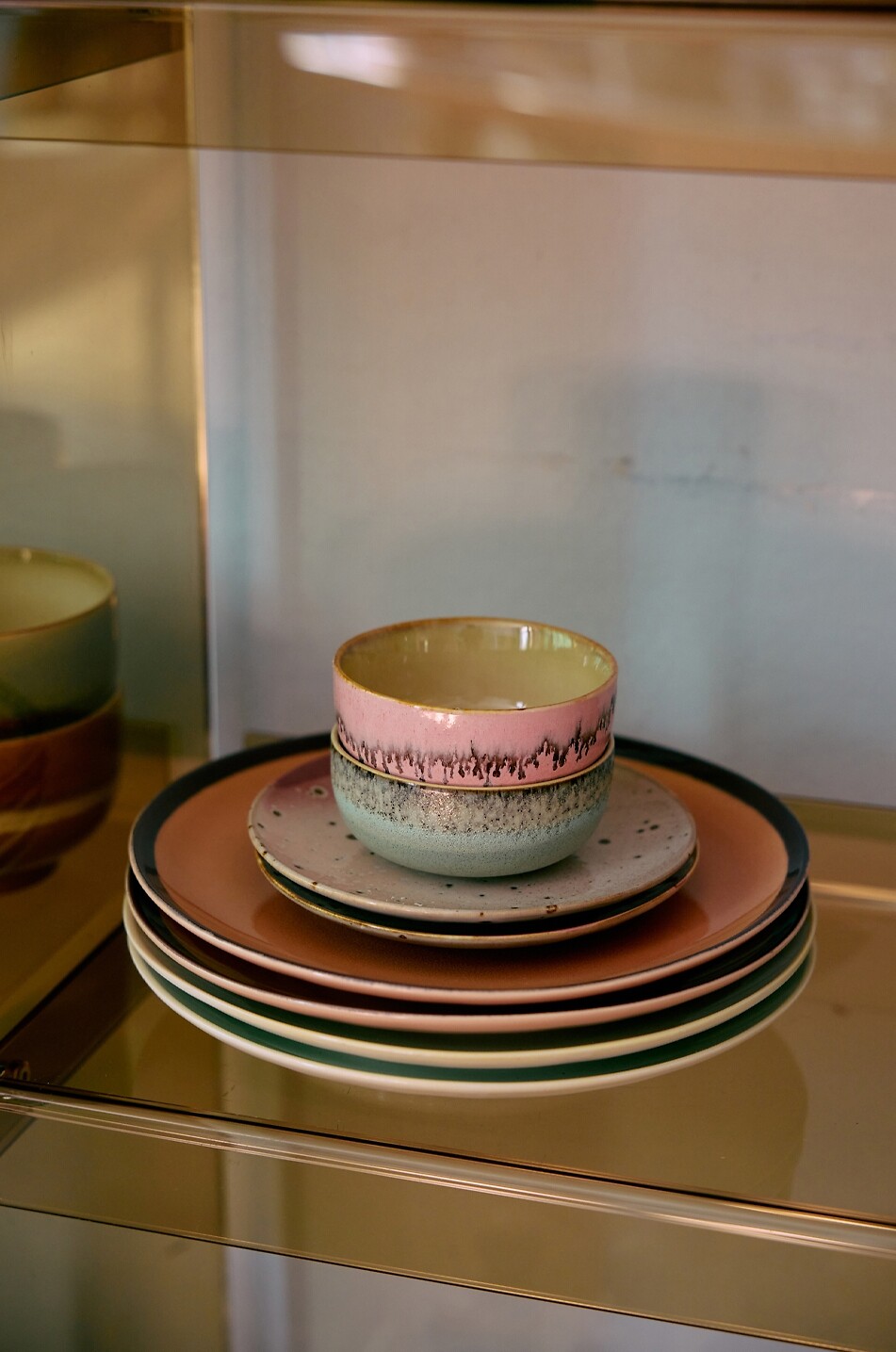 HKLIVING Lot de 4 bols à tapas en grès 70s Ceramics - H5 Maison MULTICOLORE 3