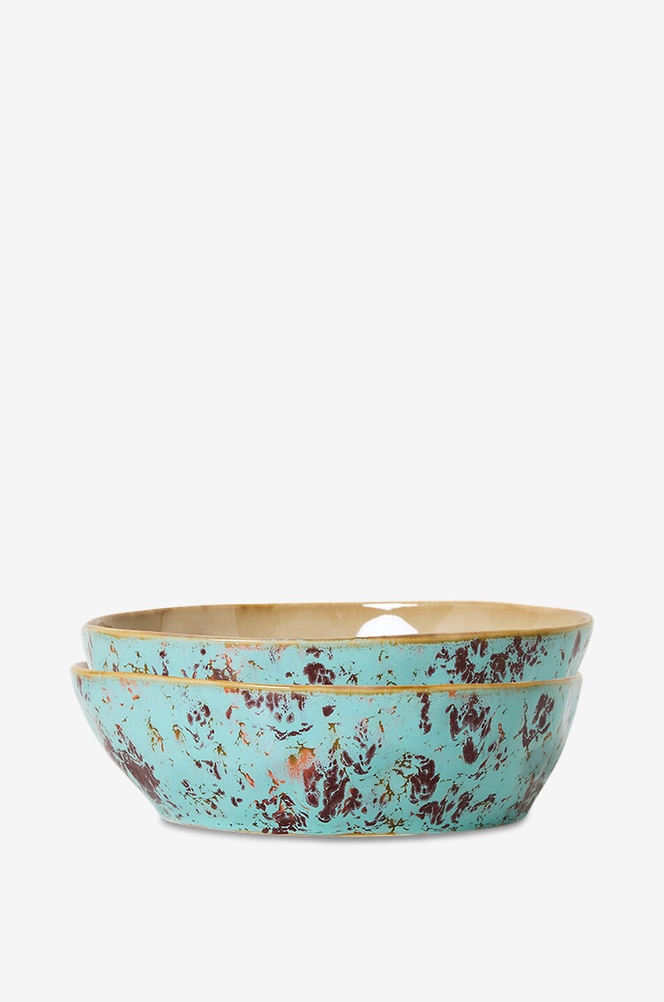 HKLIVING 70s Ceramics set of 2 pasta bowls - H5 Home MULTI COLOURED 1