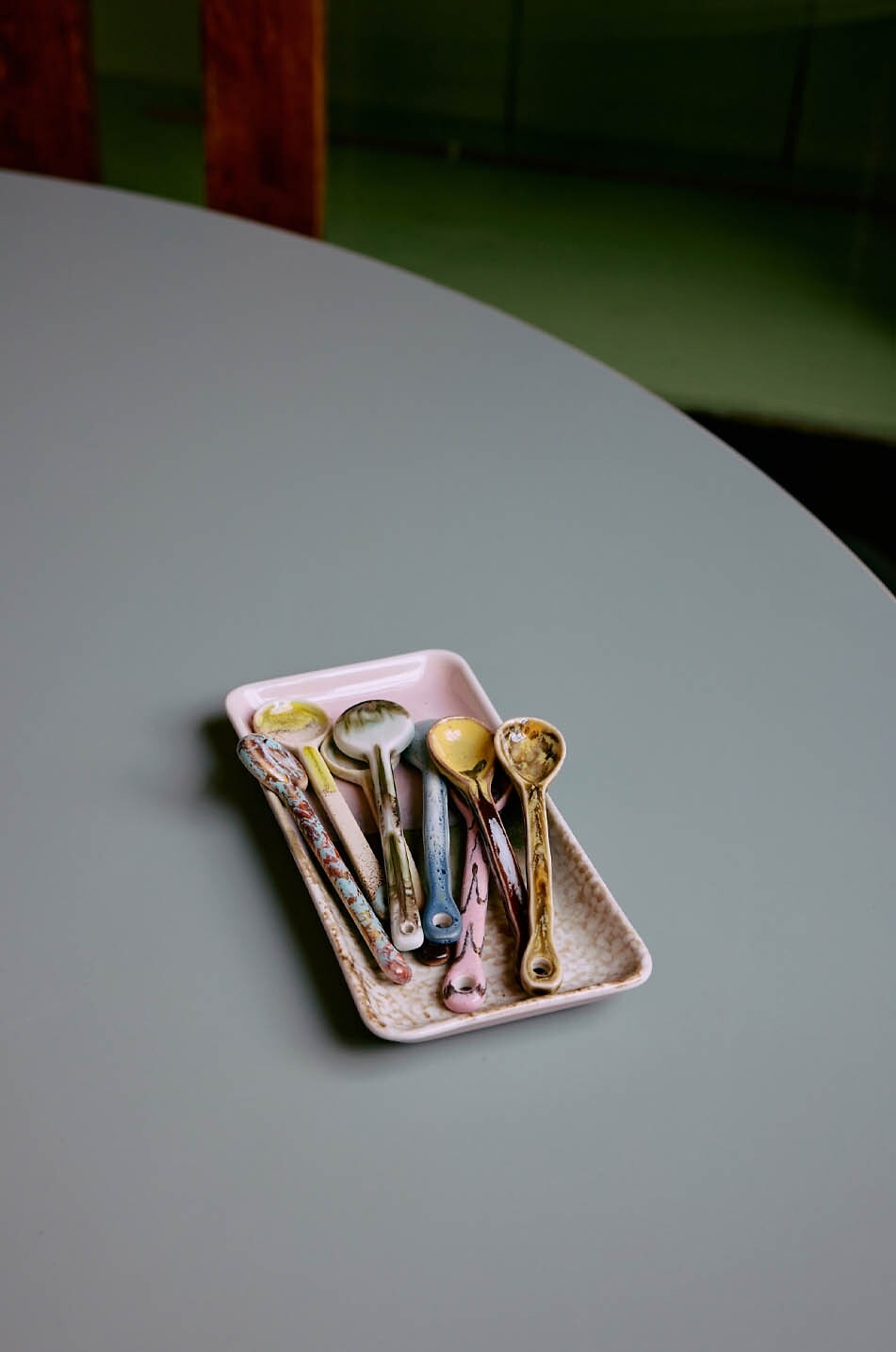 HKLIVING 4-Set Kaffeelöffel aus Steingut 70s Ceramics M - Blend Haus BUNT 3