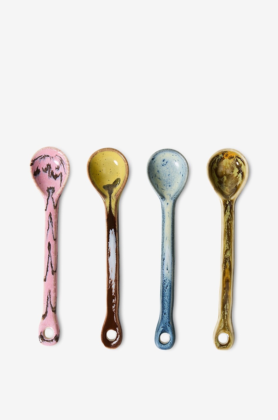 4-Set Kaffeelöffel aus Steingut 70s Ceramics M - Sketch