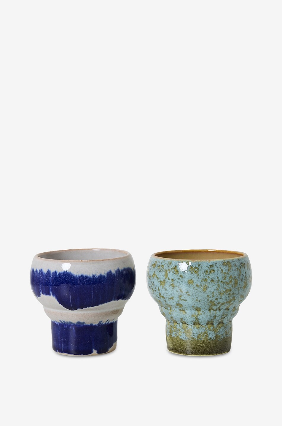 HKLIVING 70s Ceramics Symbolist set of 2 stoneware lungo cups - H8 Home MULTI COLOURED 1