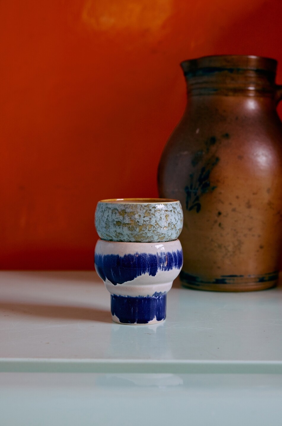 HKLIVING 70s Ceramics Symbolist set of 2 stoneware lungo cups - H8 Home MULTI COLOURED 2