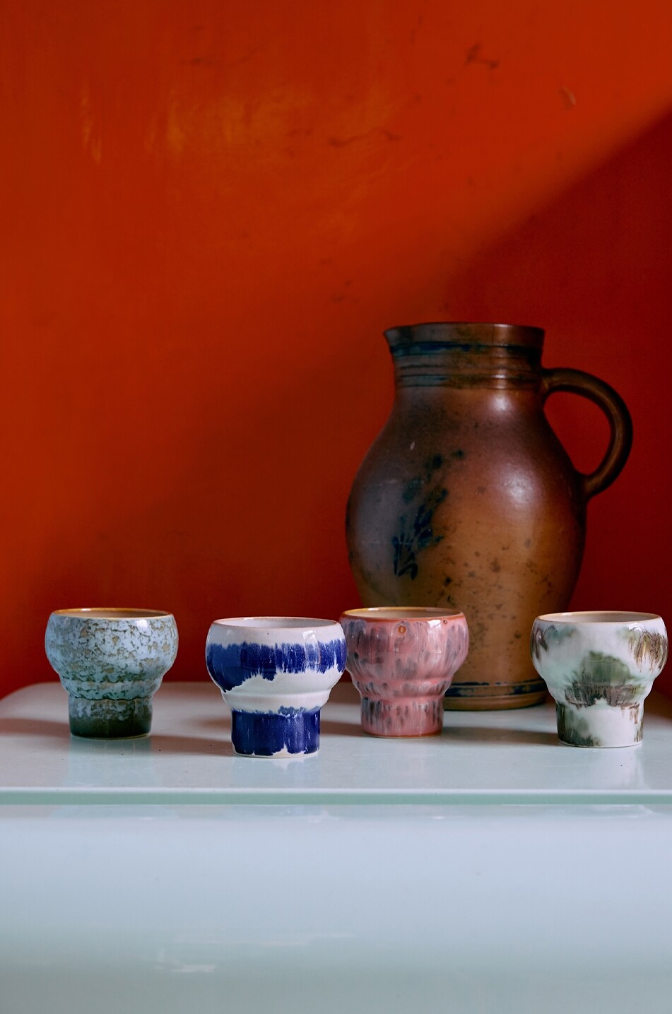 HKLIVING 70s Ceramics Symbolist set of 2 stoneware lungo cups - H8 Home MULTI COLOURED 3