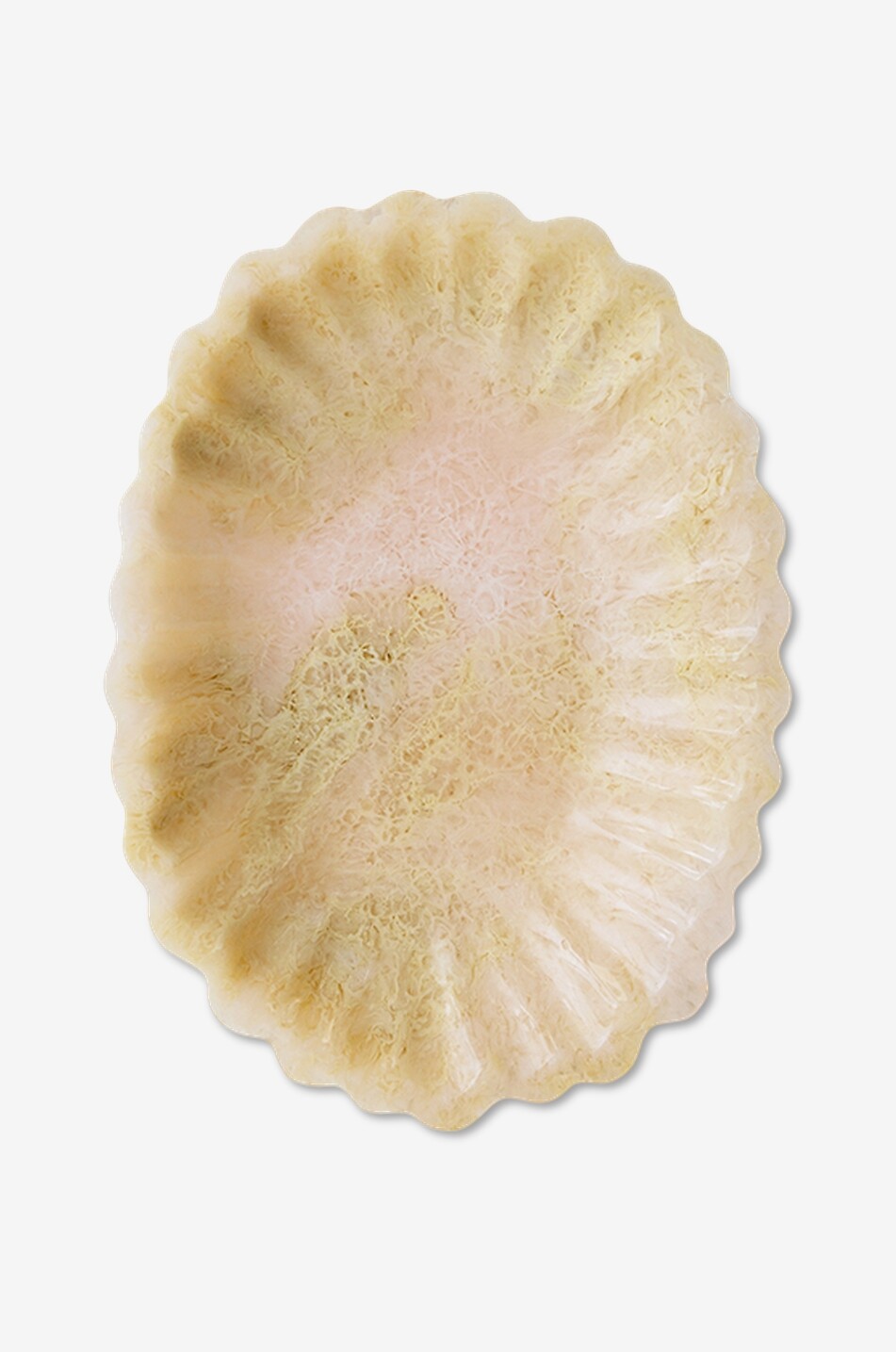 HKLIVING Tablett aus Polyharz in Elfenbein New Classics L29 Haus WEISS 1