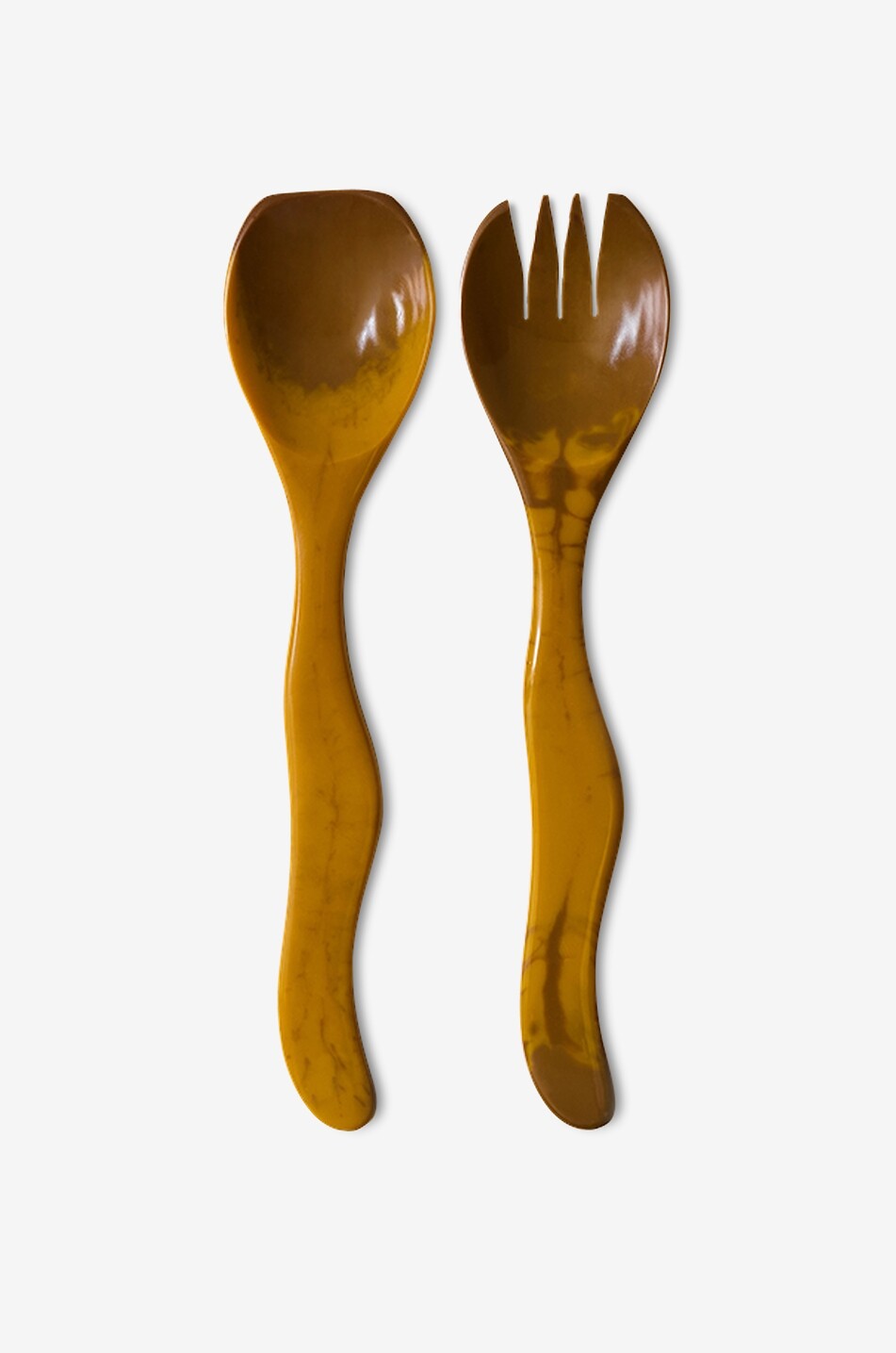 Couverts à salace en résine Ochre