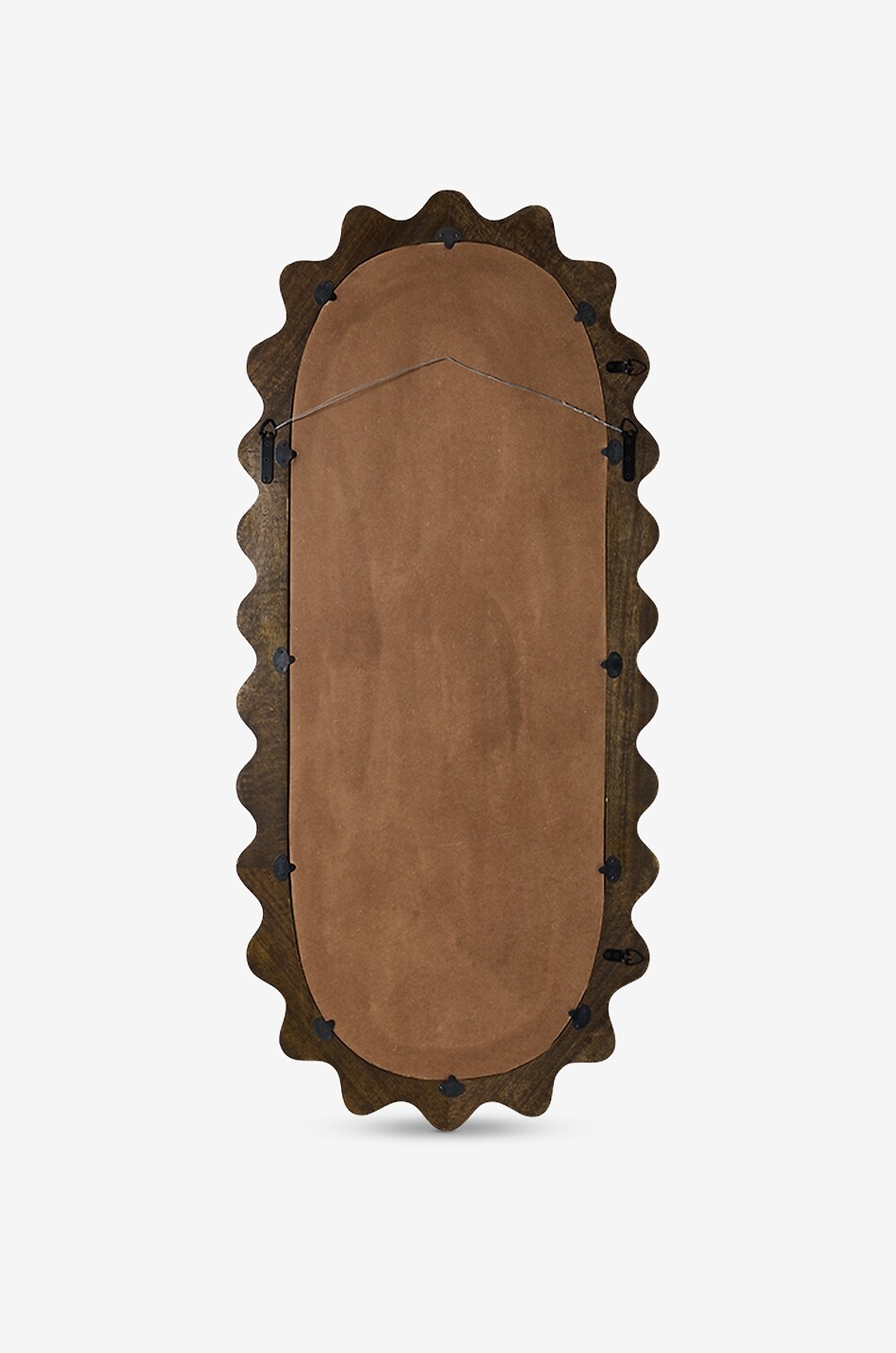 HKLIVING Ripple mango wood wall mirror - H135 Home BROWN 2