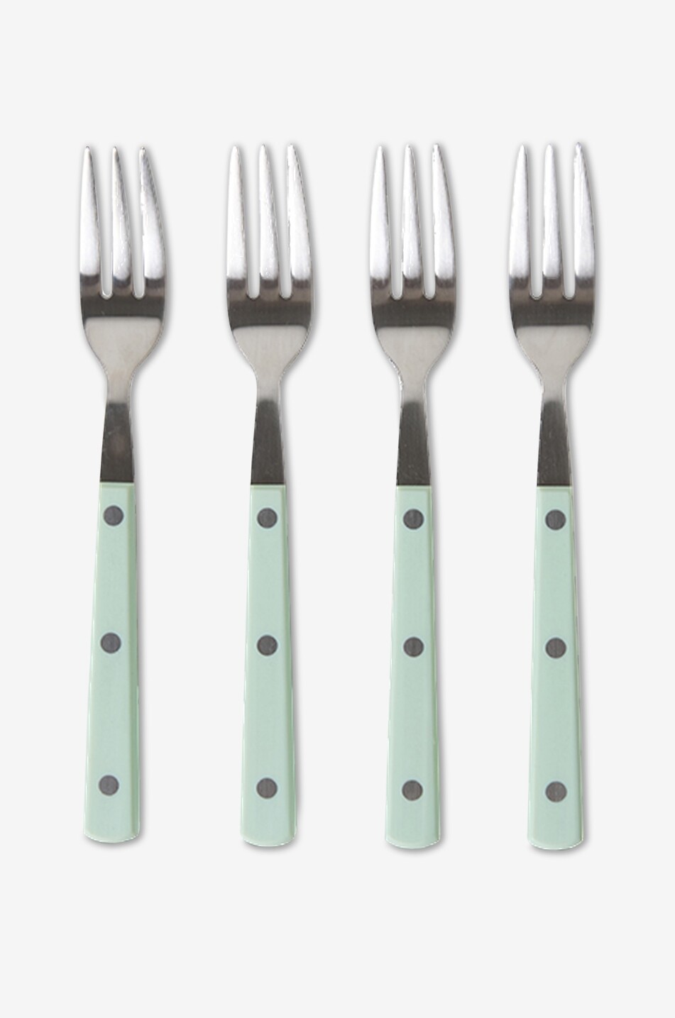 HKLIVING 70s Cutlery Mint set of 4 dessert forks Home LIGHT GREEN 1