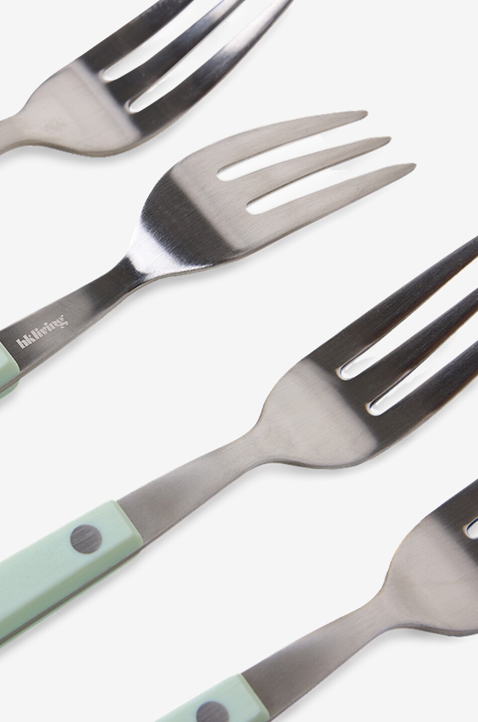 HKLIVING 70s Cutlery Mint set of 4 dessert forks Home LIGHT GREEN 2