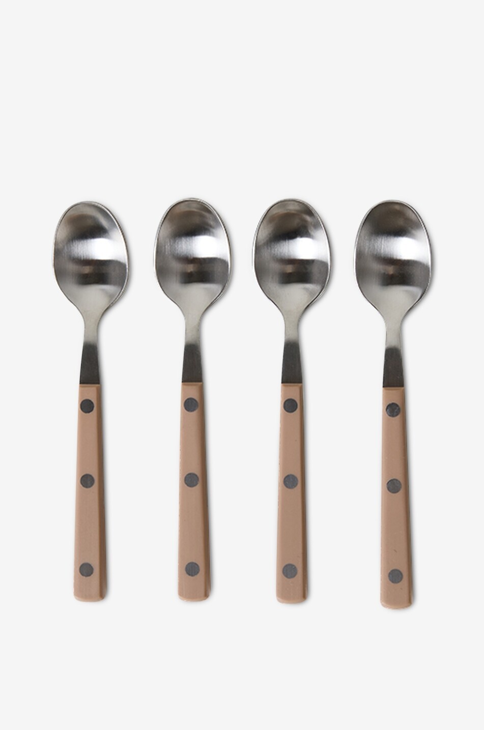 70s Cutlery Taupe set of 4 tea spoons