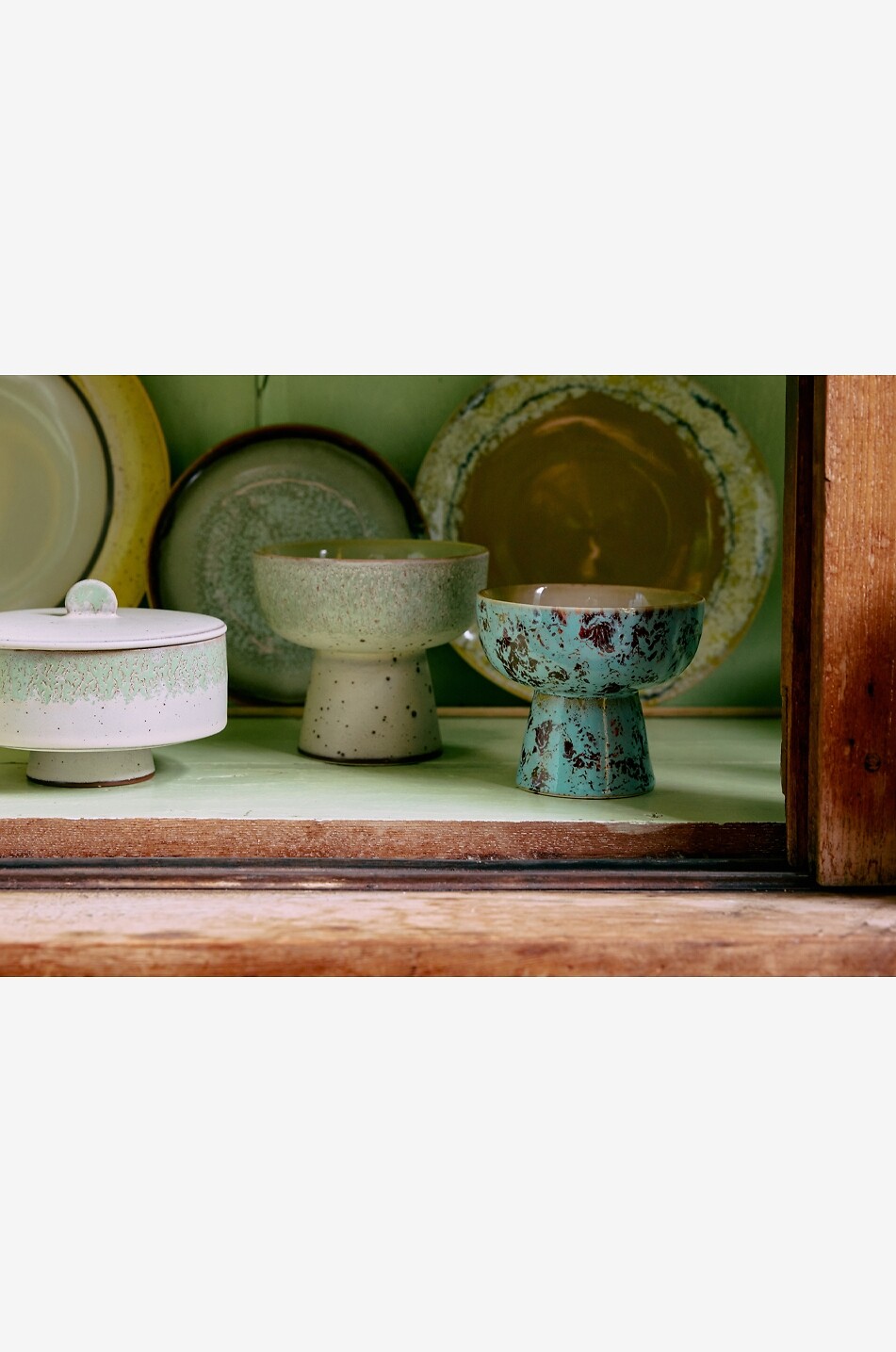 HKLIVING Bonbon aus Steingut 70er-Jahre 14 cm Haus ROSA 4