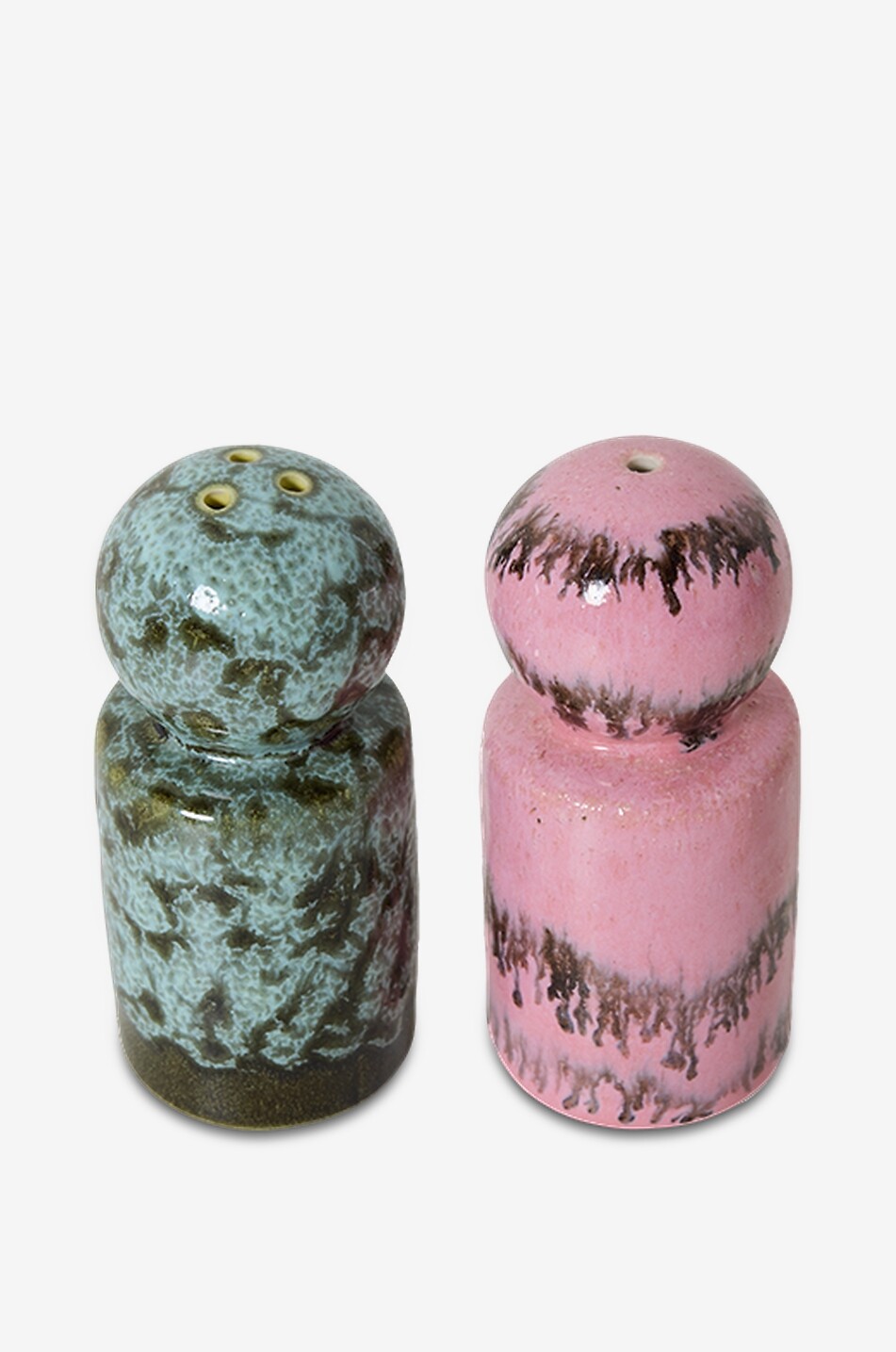 HKLIVING Salière et poivrier en grès 70s Ceramics Baroque Maison MULTICOLORE 2