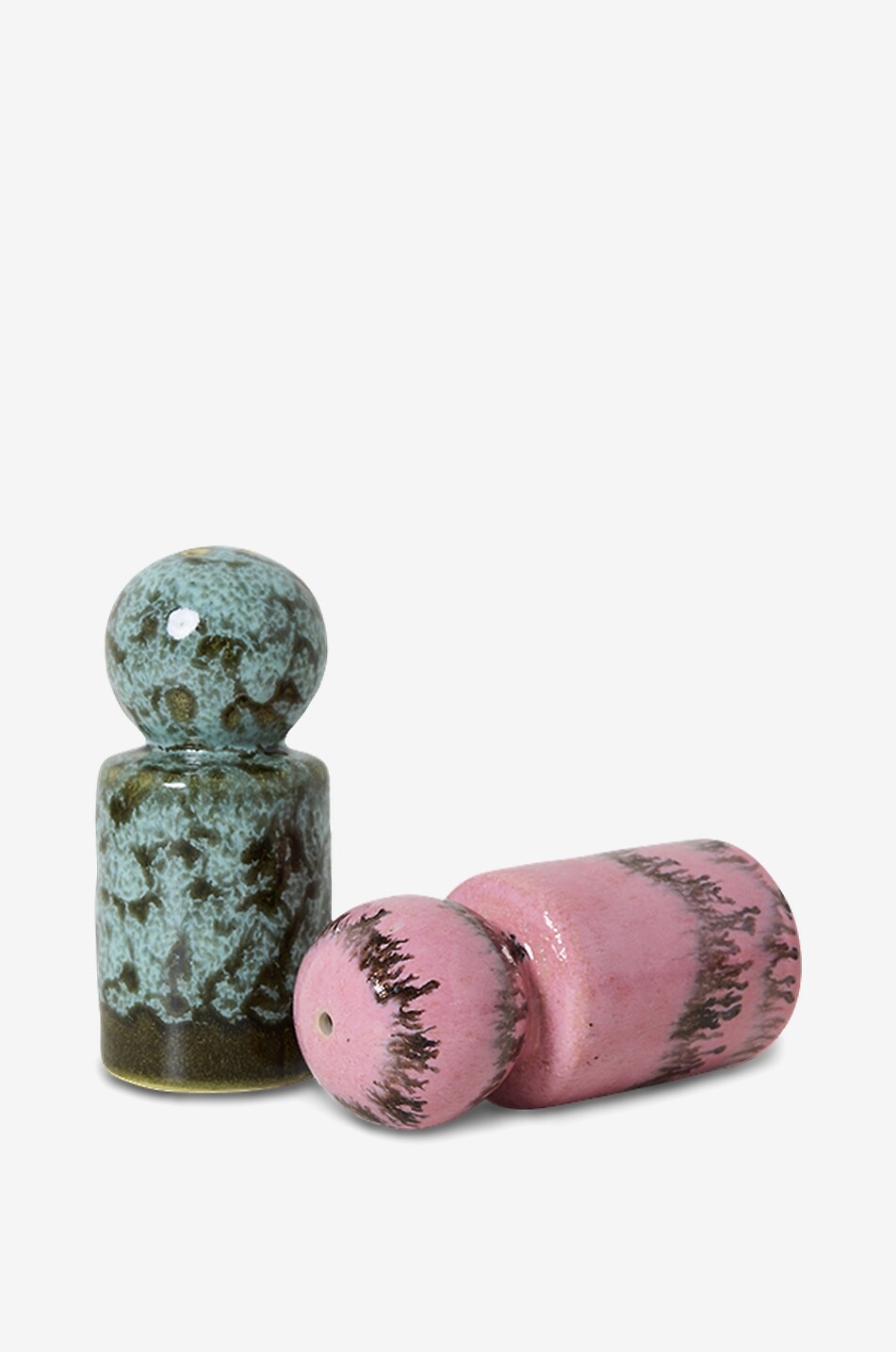 HKLIVING Salière et poivrier en grès 70s Ceramics Baroque Maison MULTICOLORE 5