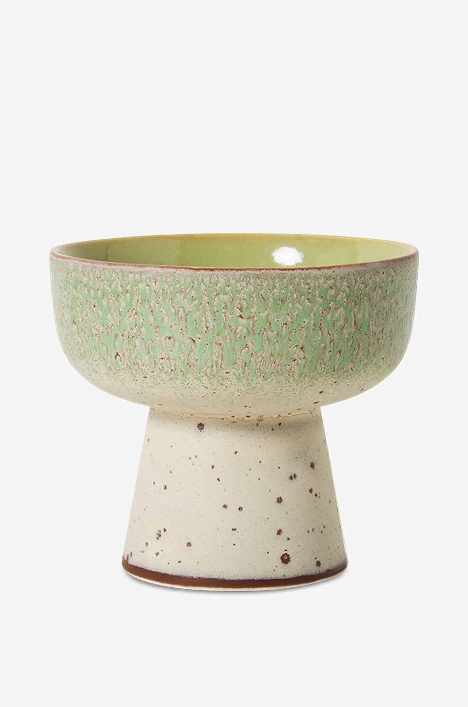 HKLIVING 70s Ceramics Slush L stoneware tapas bowl on foot Home MULTI COLOURED 1