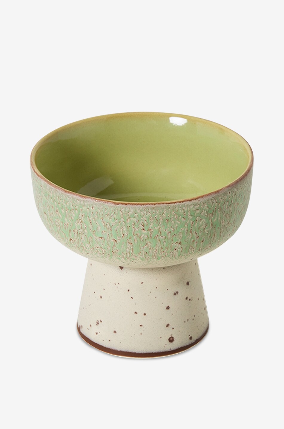 HKLIVING 70s Ceramics Slush L stoneware tapas bowl on foot Home MULTI COLOURED 2