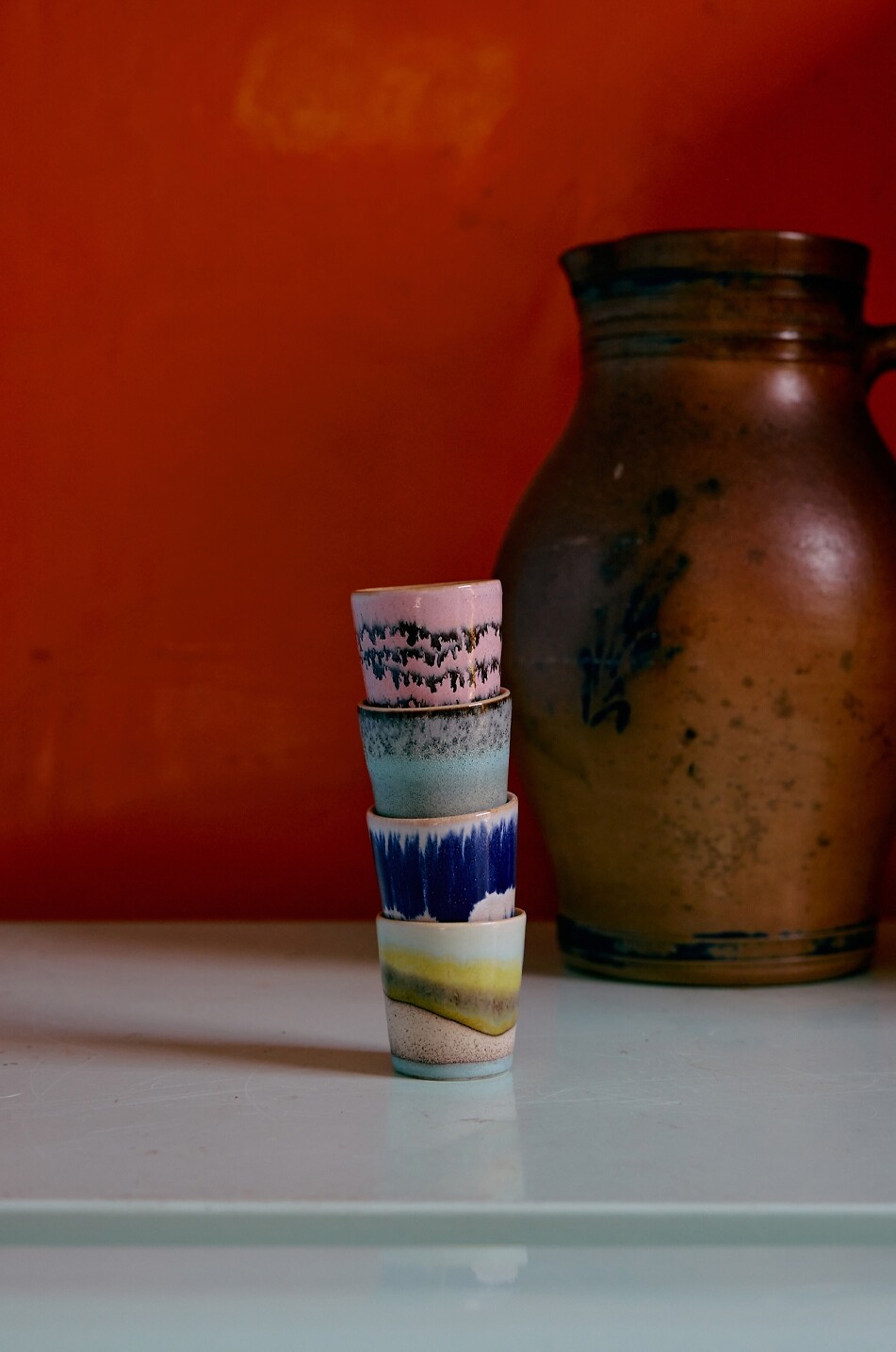 HKLIVING 70s Ceramics set of four stoneware egg cups Home MULTI COLOURED 3