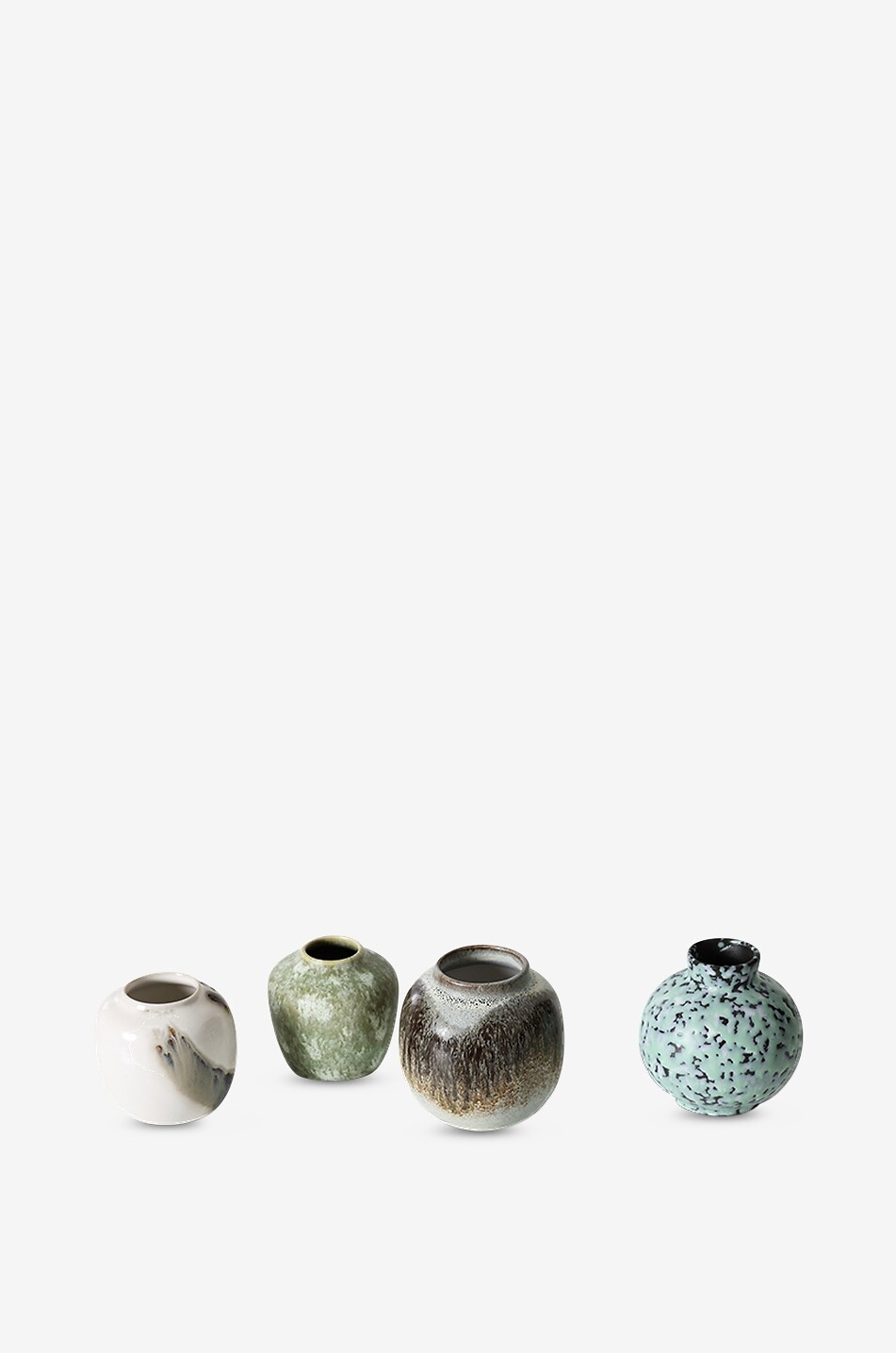 HKLIVING 70s Ceramics Canyon set of 4 small stoneware vases Home MULTI COLOURED 2
