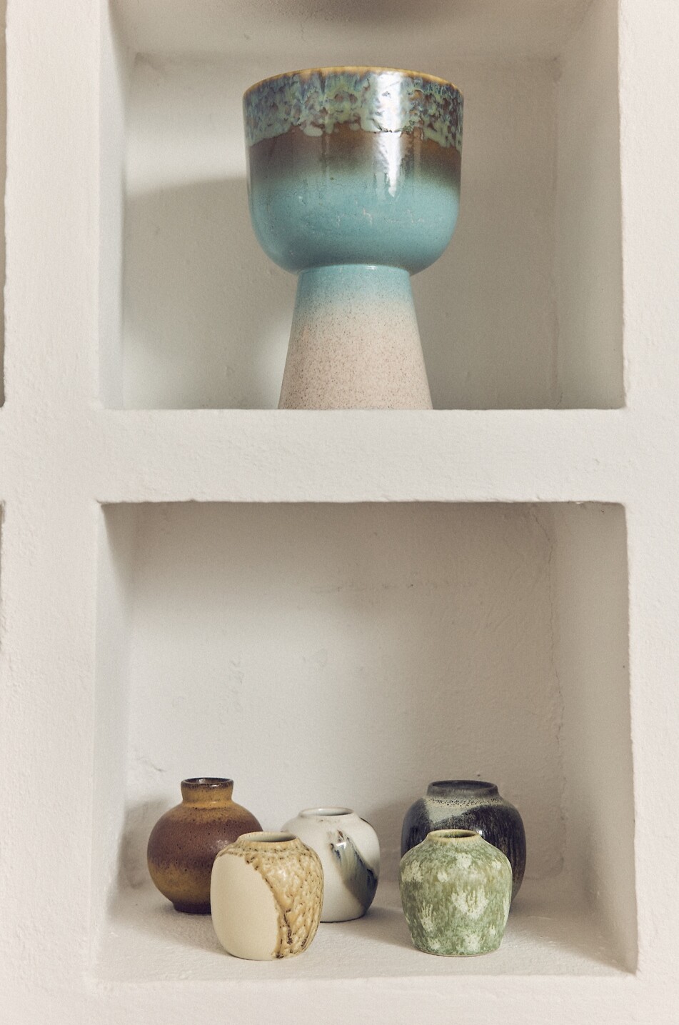 HKLIVING 70s Ceramics set of five small stoneware vases Home MULTI COLOURED 3