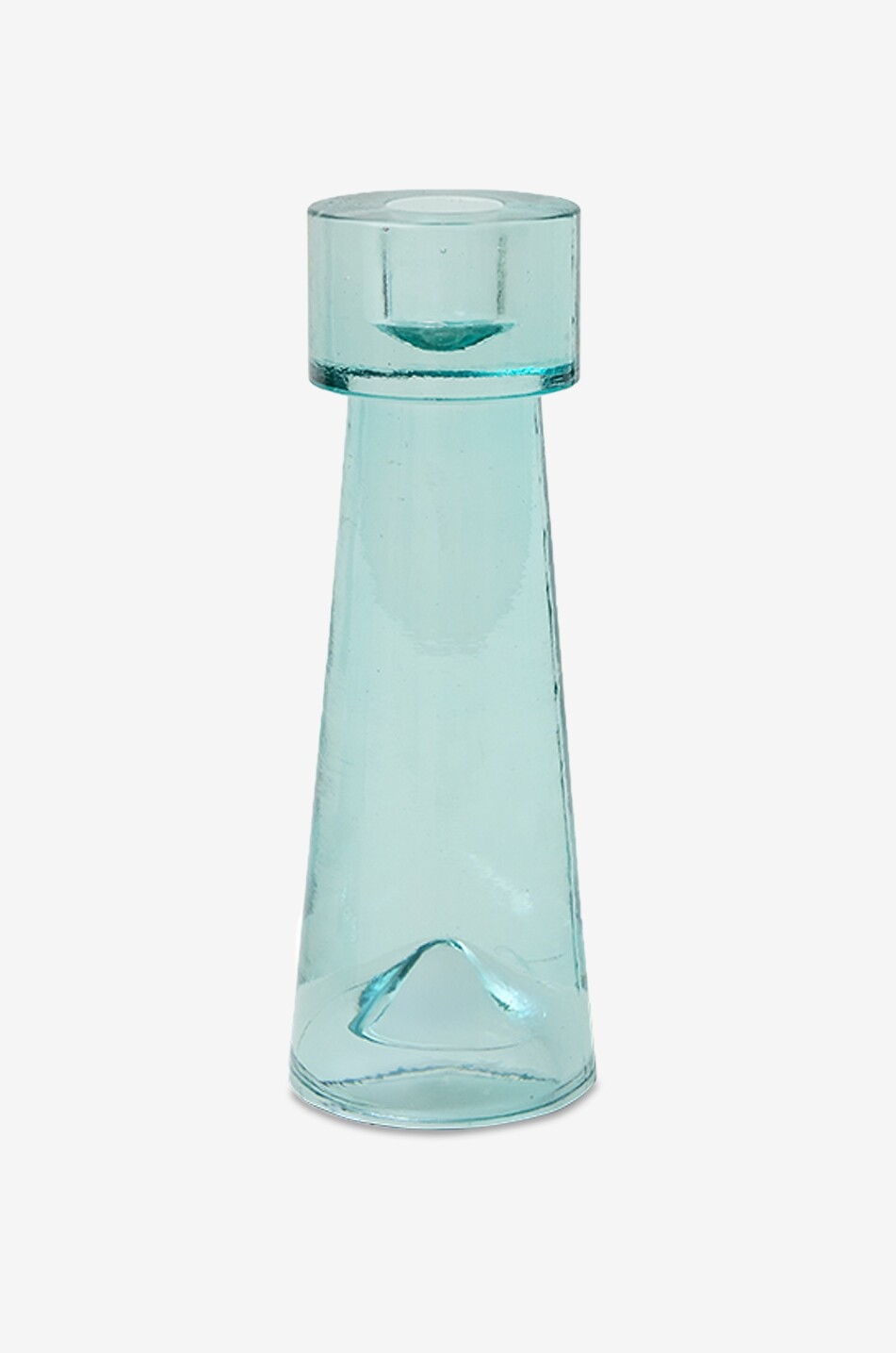 HKLIVING Arte Ice Blue L glass candle holder - H19 Home LIGHT BLUE 1