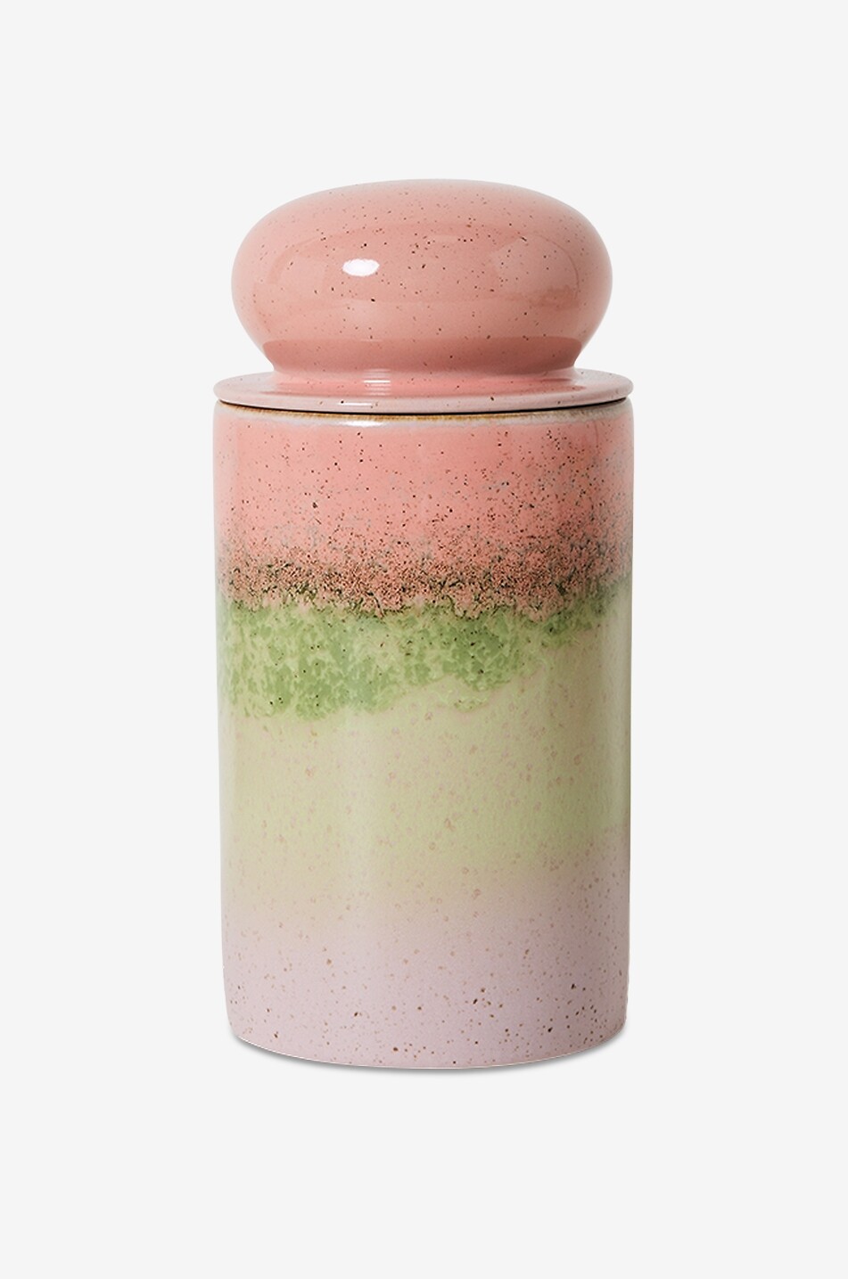 HKLIVING Vorratsdose aus Steinzeug 70s Ceramics 11 cm Haus BUNT 1