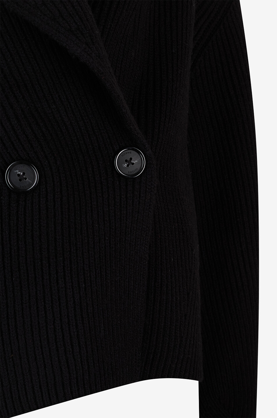 TOTEME Cardigan à col à châle en laine mélangée Femme NOIR 3